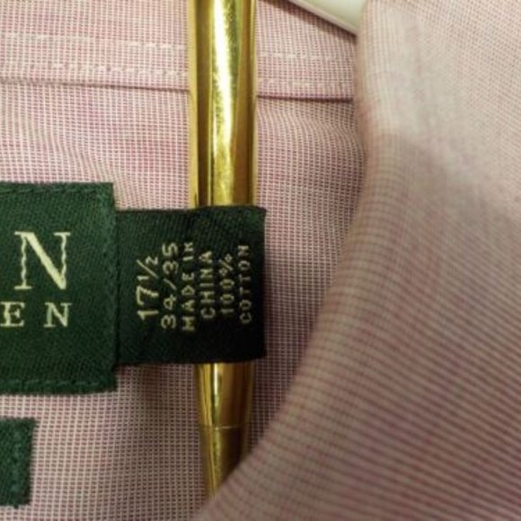 Lauren Ralph Lauren Men's Dress Shirt Non Iron Formal Long Sleeve 34/35 - Picture 5 of 7
